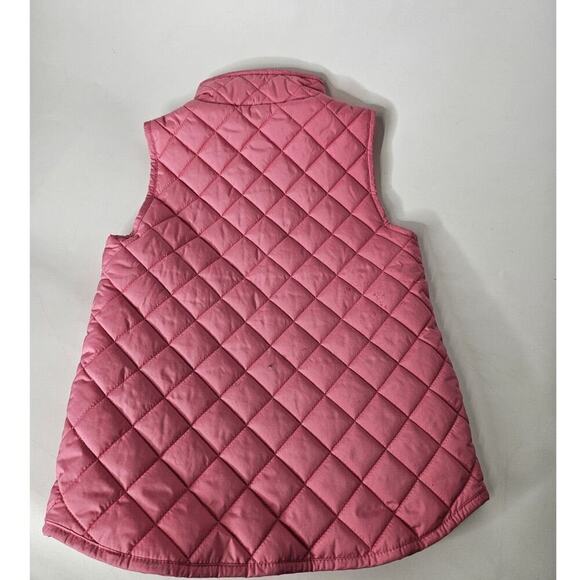 Crewcuts Girls Vest Xs Pink Quilted Full Zip Pockets Sleeveless Jacket - Picture 2 of 5